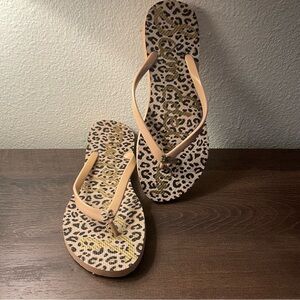 Sam Edelman Flip Flops in Leopard